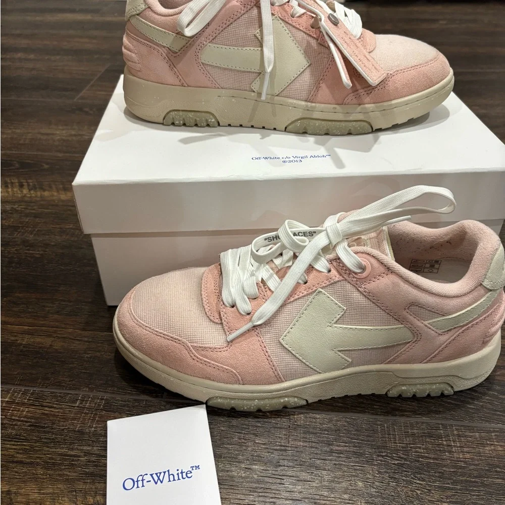 Off-White Out-of-Office White/Pink Sneakers - Picture 3 of 12